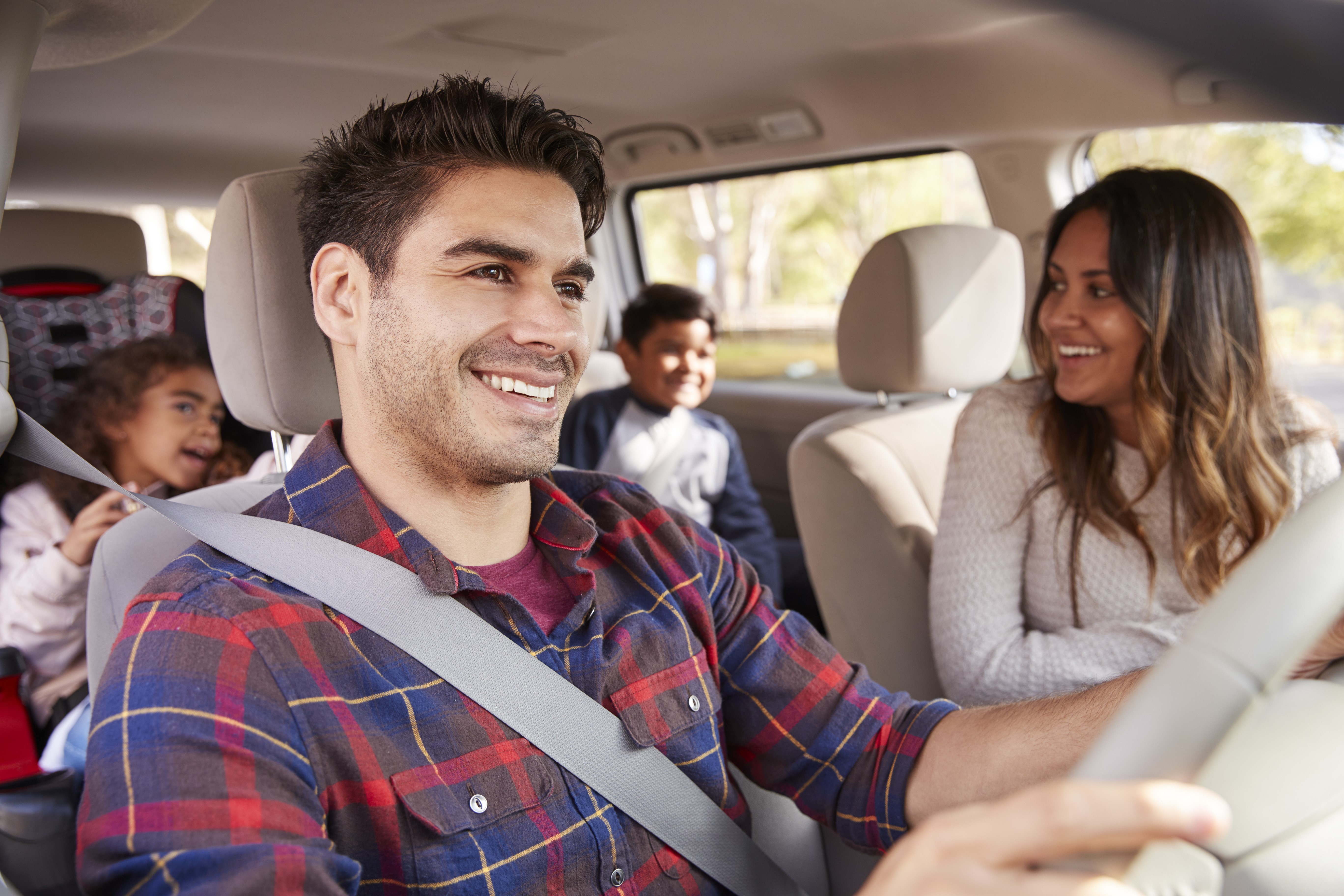 Family in a car