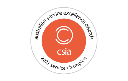 2021 CSIA australia service of excellence award logo